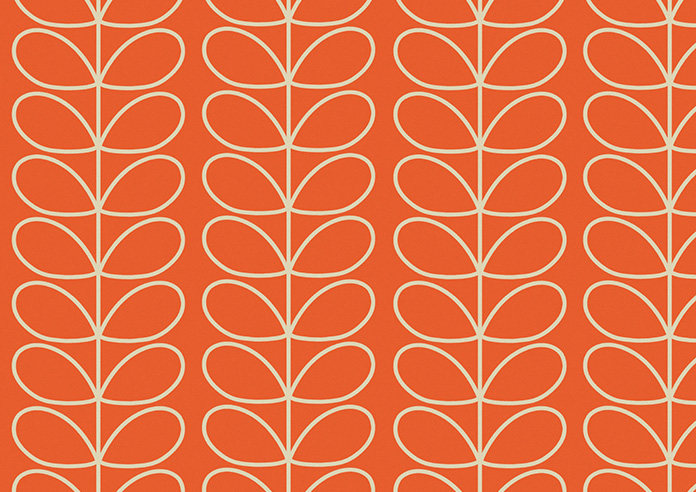 Orla Kiely Linear Stem, Persimmon - Roller Blind - Image 6
